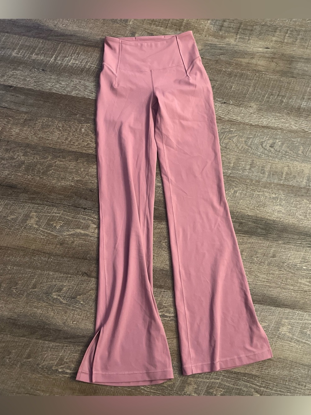 Lululemon Groove High-Rise Split Flared Pants Women's Size 4 Coral Pink Yoga